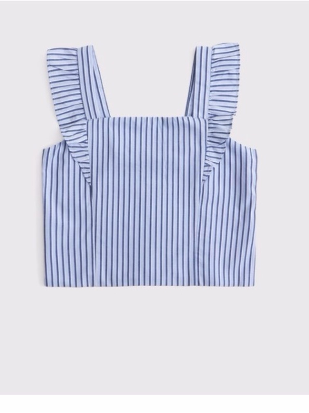Abercrombie kids Blue Striped Ruffle Strap Crop Top & Skort size 11/12 NWT.